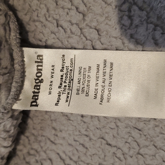 Women's Patagonia Fleece Sweater, Size XS,  Gray - Picture 5 of 5